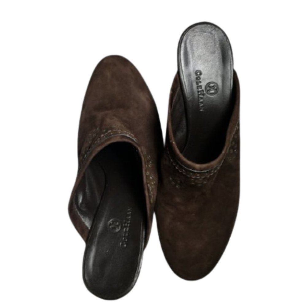 COLE HAAN Women's Sz 8B Brown Suede High Heel